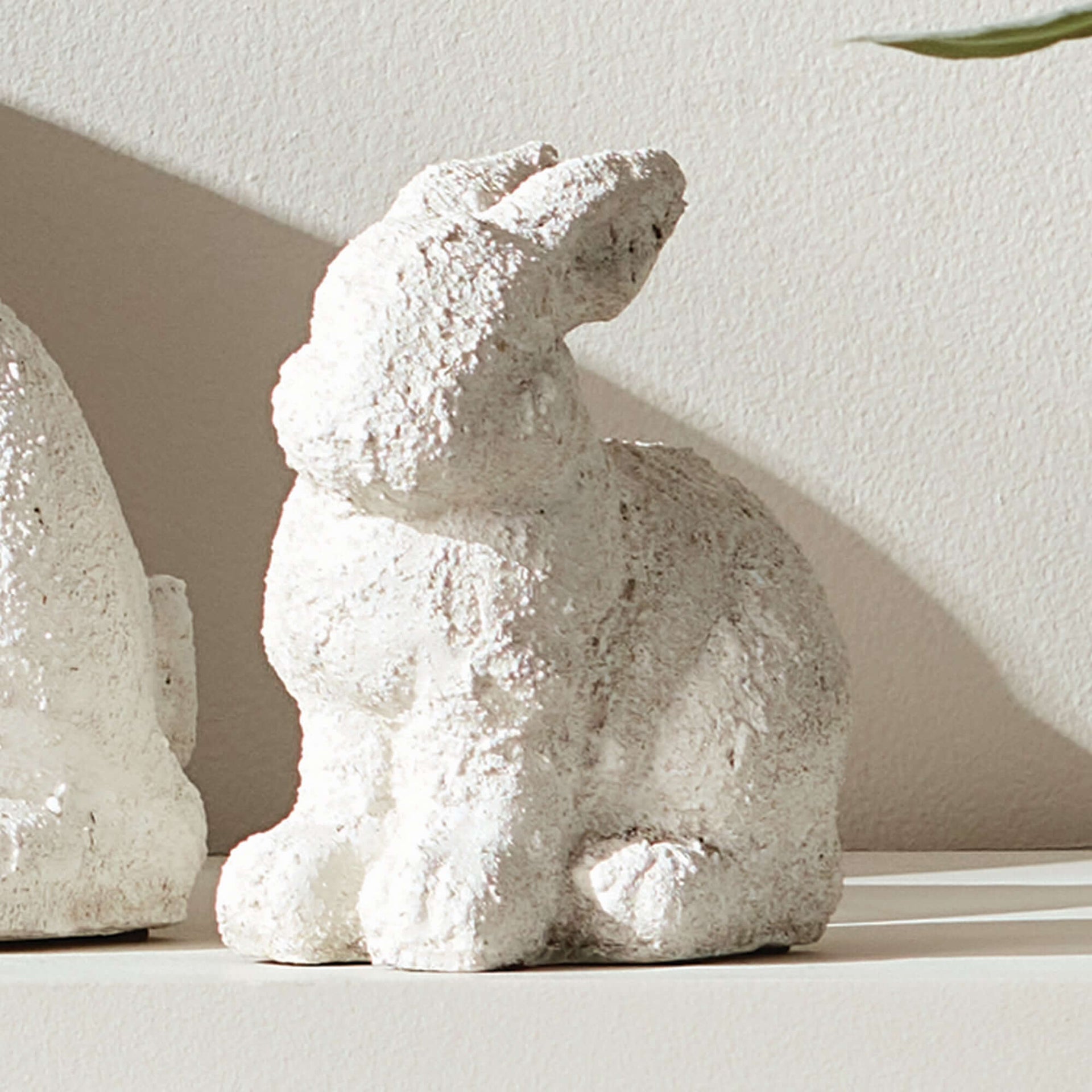 Weathered Terracotta Bunny Garden Statue