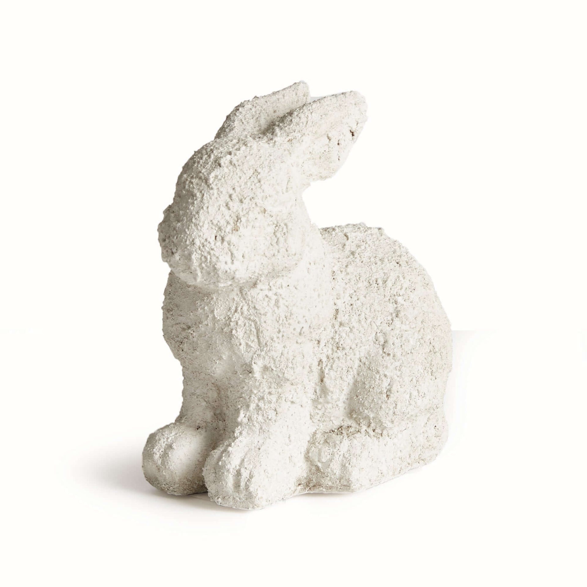 Weathered Terracotta Bunny Garden Statue