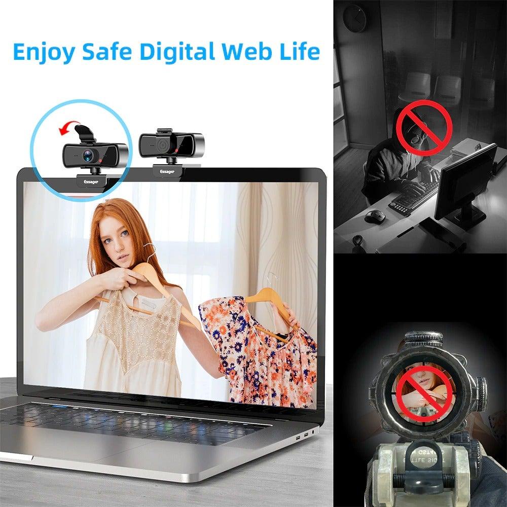Webcam 2K Full HD Web Camera For PC Computer Laptop USB Web Cam With Microphone Autofocus WebCamera Conferencing and Video Calling