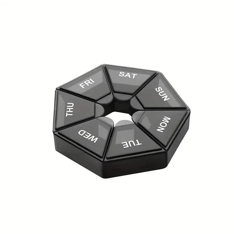 Weekly Rainbow Pill Box - 7-Grid Thickened Pill Storage Box
