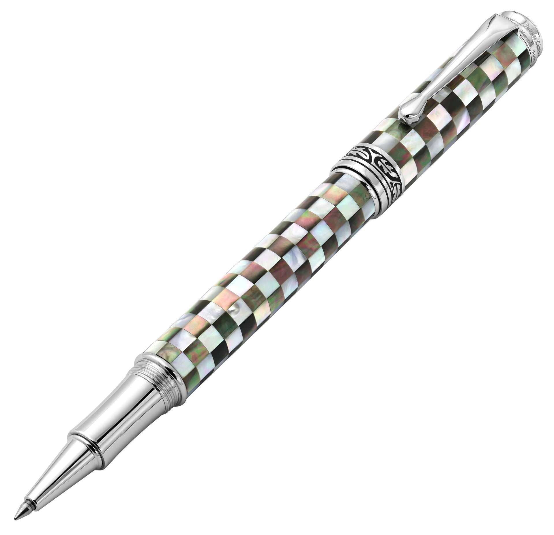 Xezo Maestro® Jubilee Classic of The Ocean Rollerball Pen - Black & White Mother of Pearl