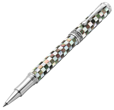 Xezo Maestro® Jubilee Classic of The Ocean Rollerball Pen - Black & White Mother of Pearl