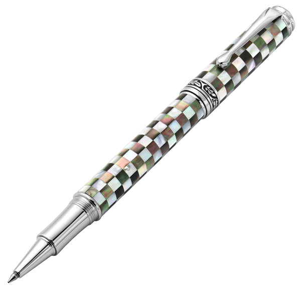 Xezo Maestro® Jubilee Classic of The Ocean Rollerball Pen - Black & White Mother of Pearl