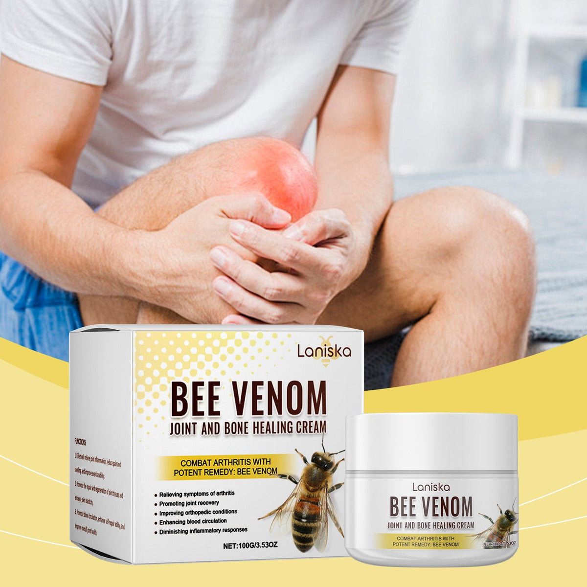 Best cream for shoulder pain – Laniska Bee Venom Joint Care Massage Cream for discomfort relief.