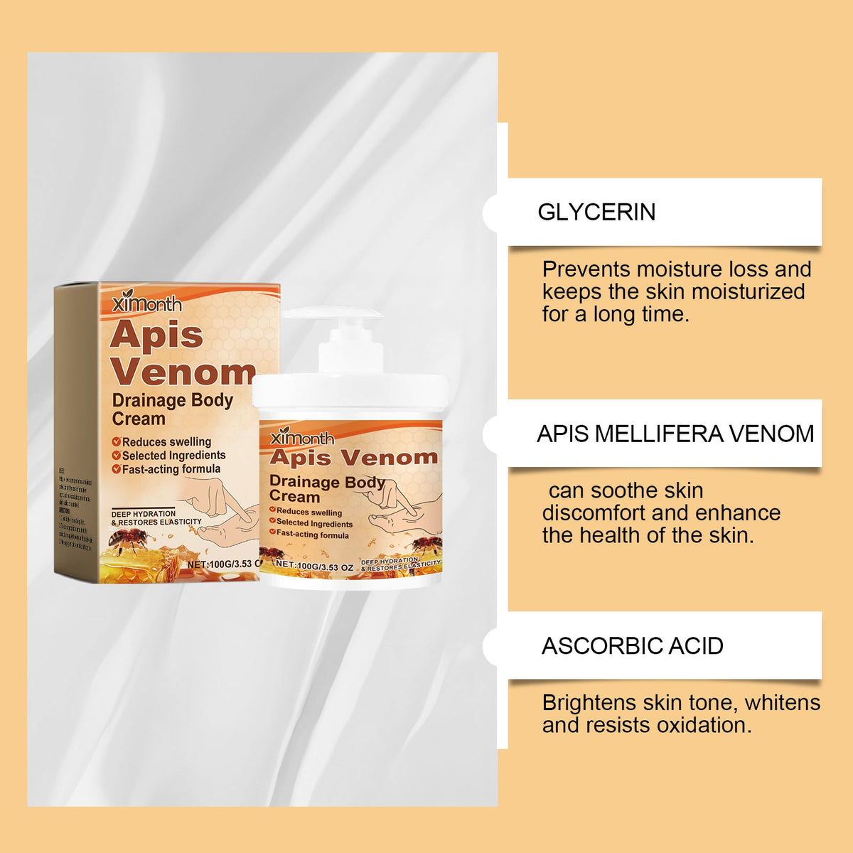Moisturizing body cream with ginseng extract
