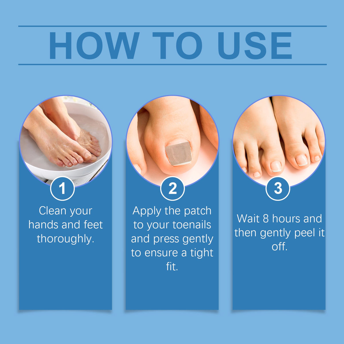 How to apply XIMONTHS nail repair patch
