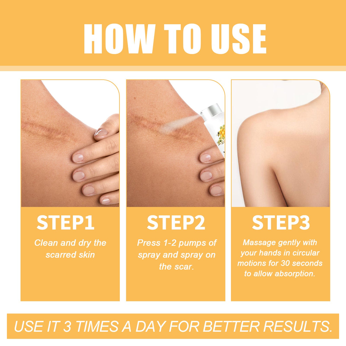 How to use XIMONTHS scar care mist