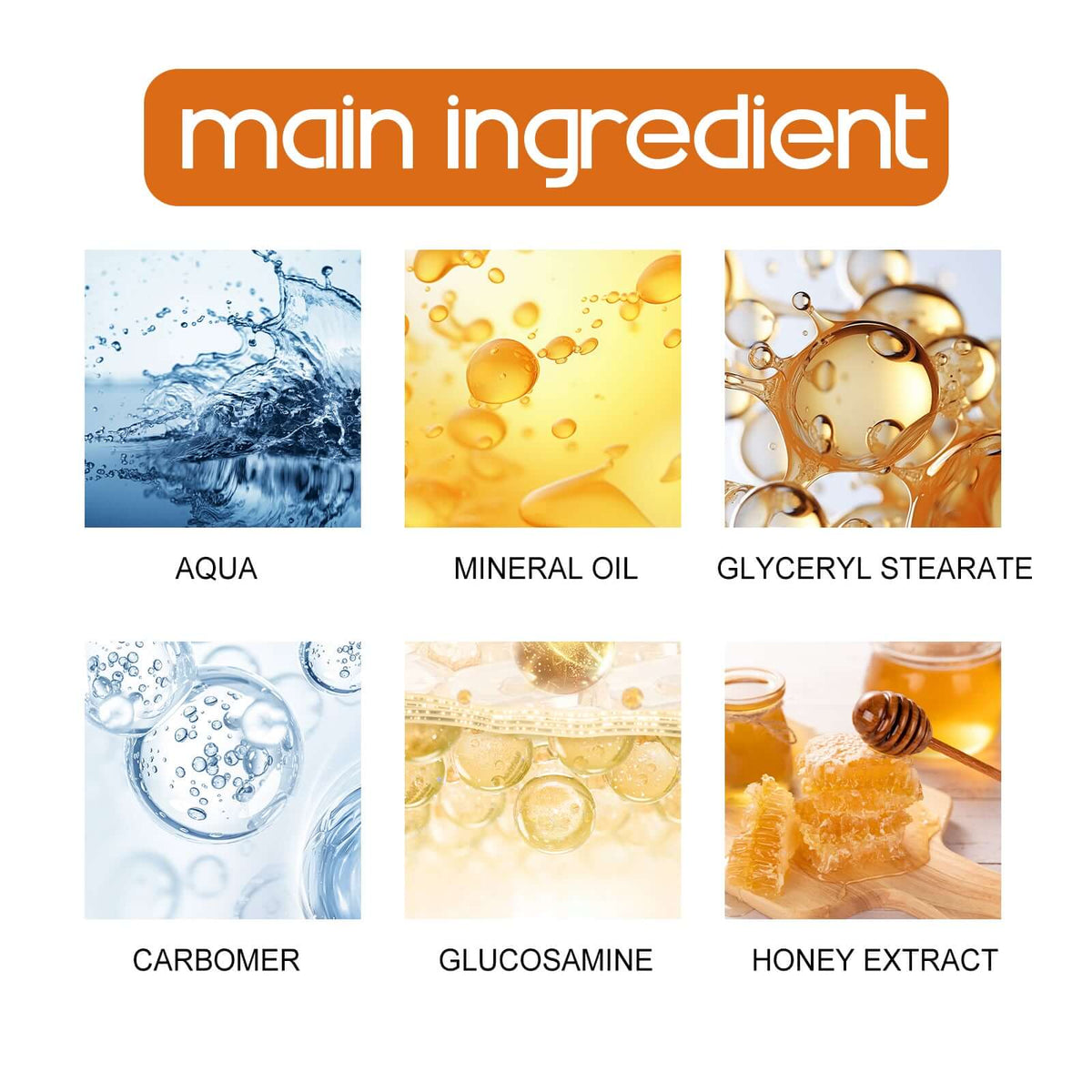 Bee venom honey joint care cream ingredients including bee venom, honey, glucosamine and vitamin K2
