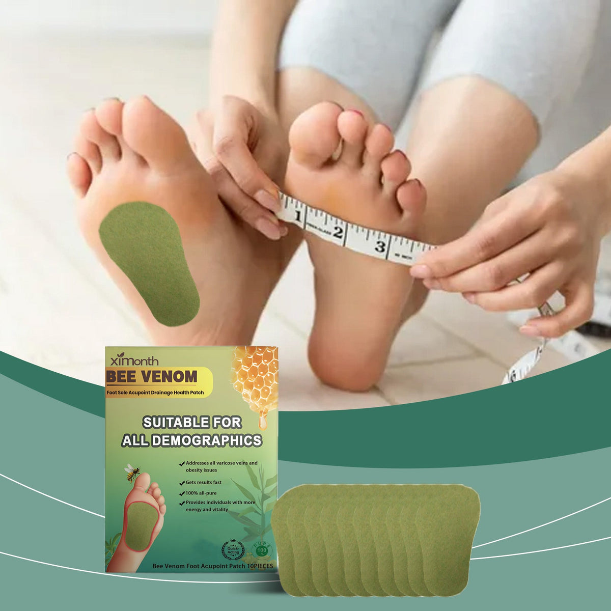 Foot care patch for overnight sole application