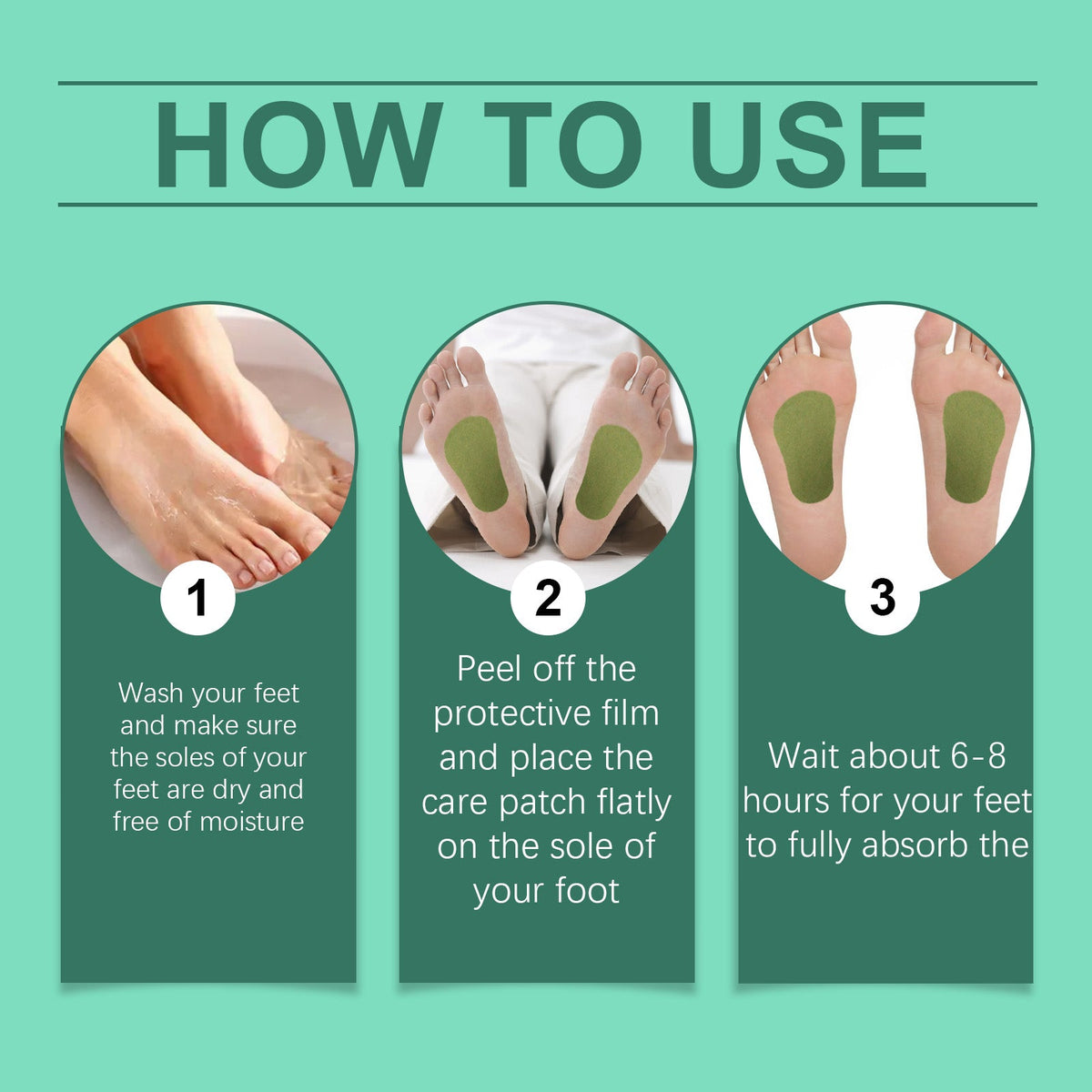 How to apply XIMONTHS foot care patch