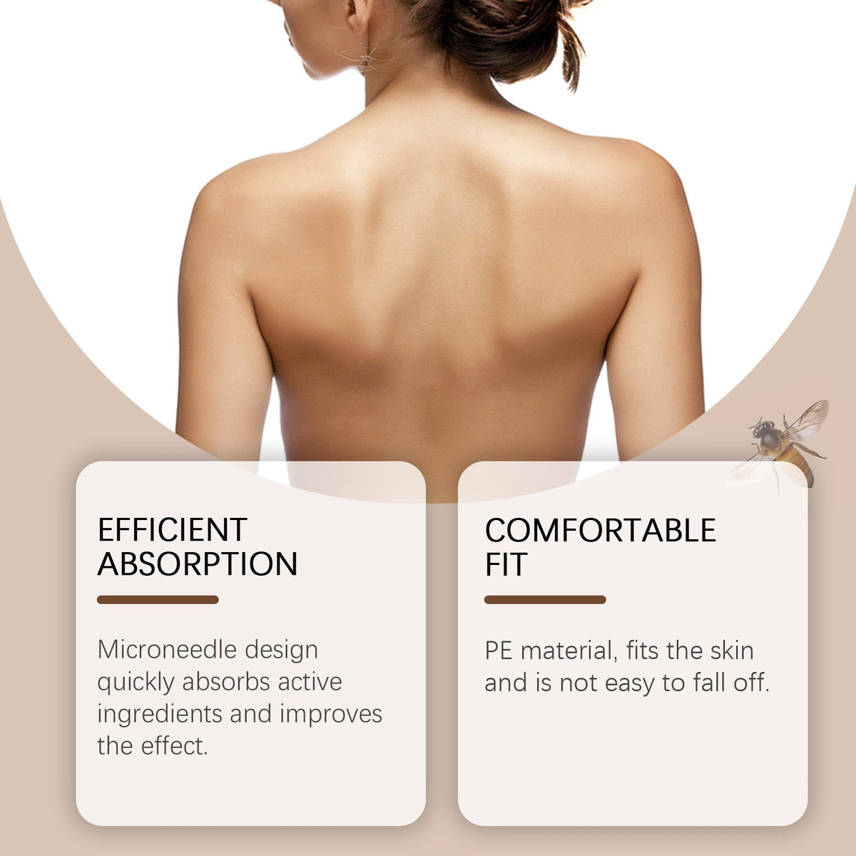 Close-fitting skin patch for a small defined area