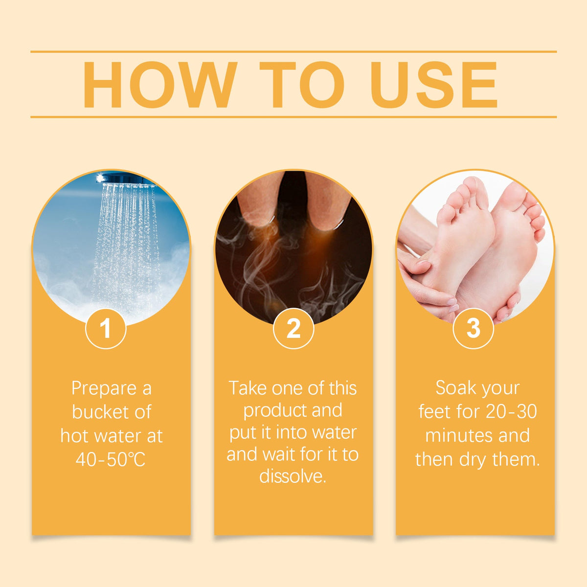 How to use XIMONTHS foot soak beads