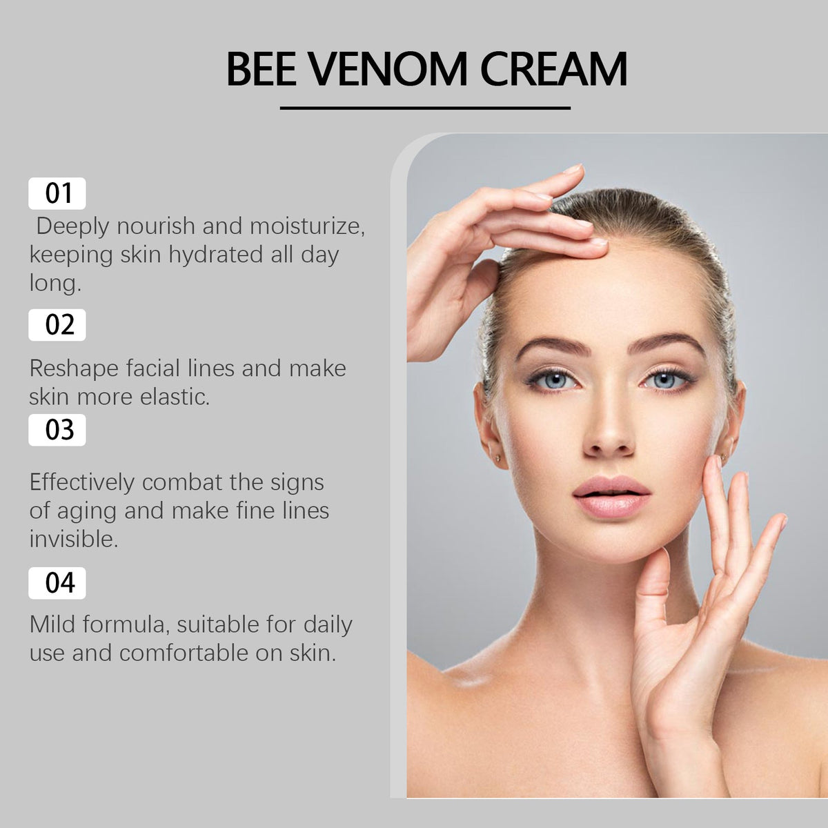 Bee venom face cream ingredients with coffee extract
