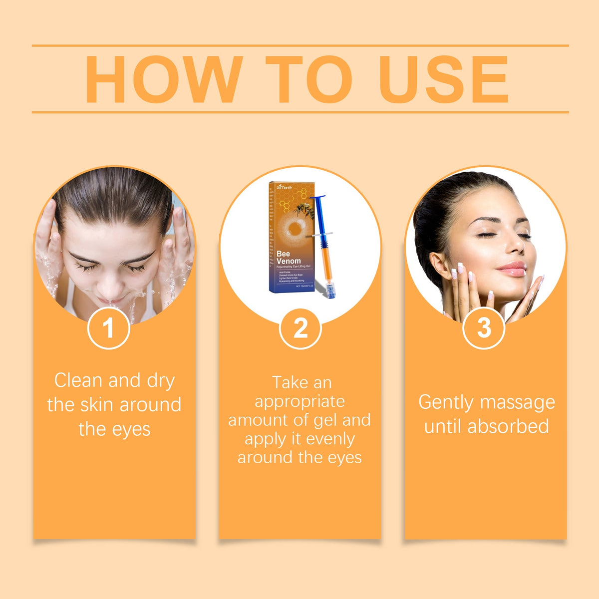 How to apply XIMONTHS eye gel