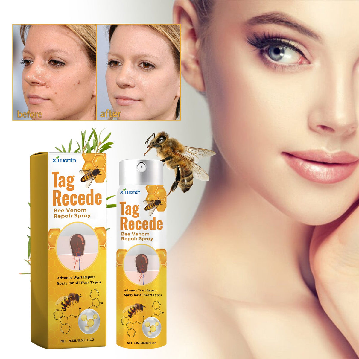 Targeted spot spray with tea tree oil