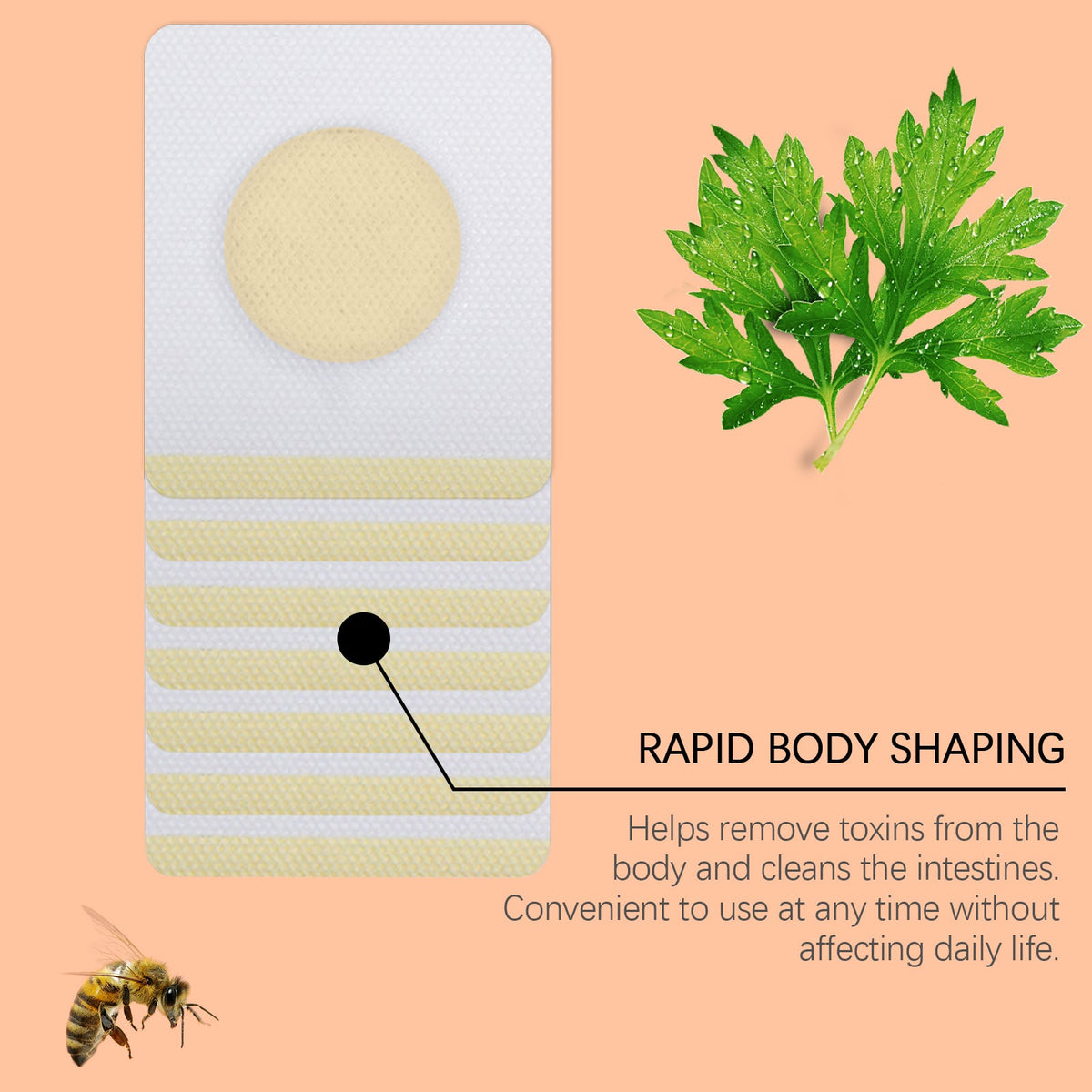 Navel patch with Atractylodes rhizome extract