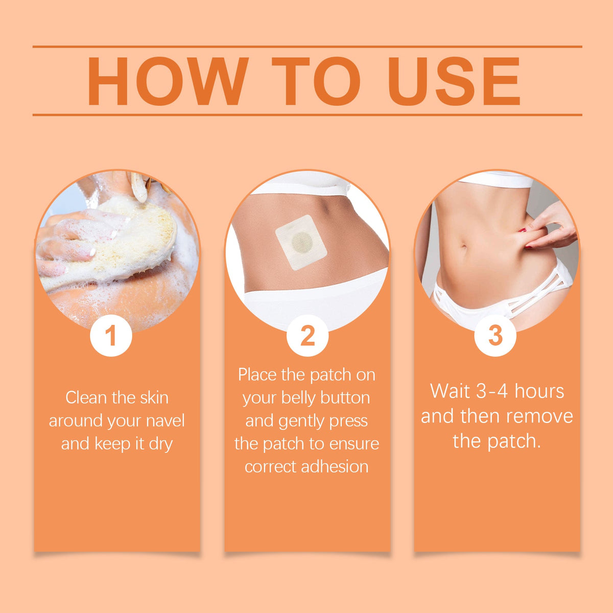 How to use XIMONTHS navel care patches