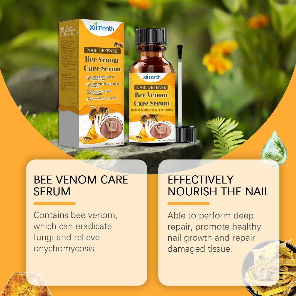 Nail care solution bottle for hand and foot nails