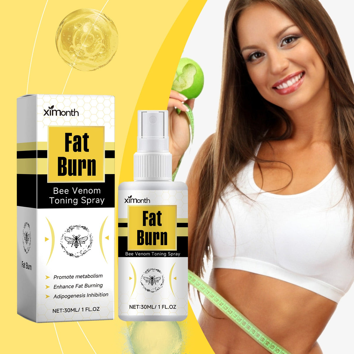 Body shaping spray for firming-looking skin