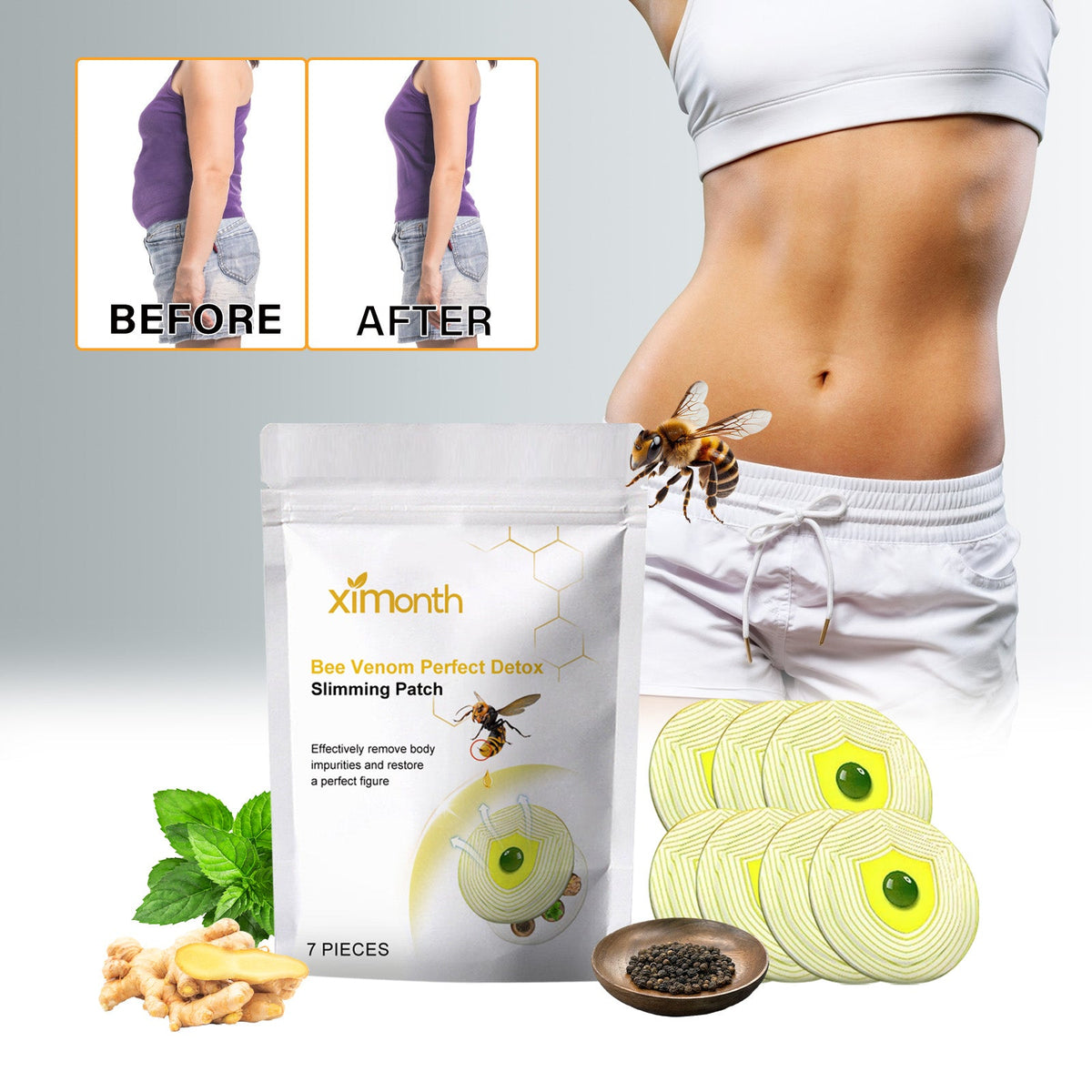 Bee venom patch with black pepper extract