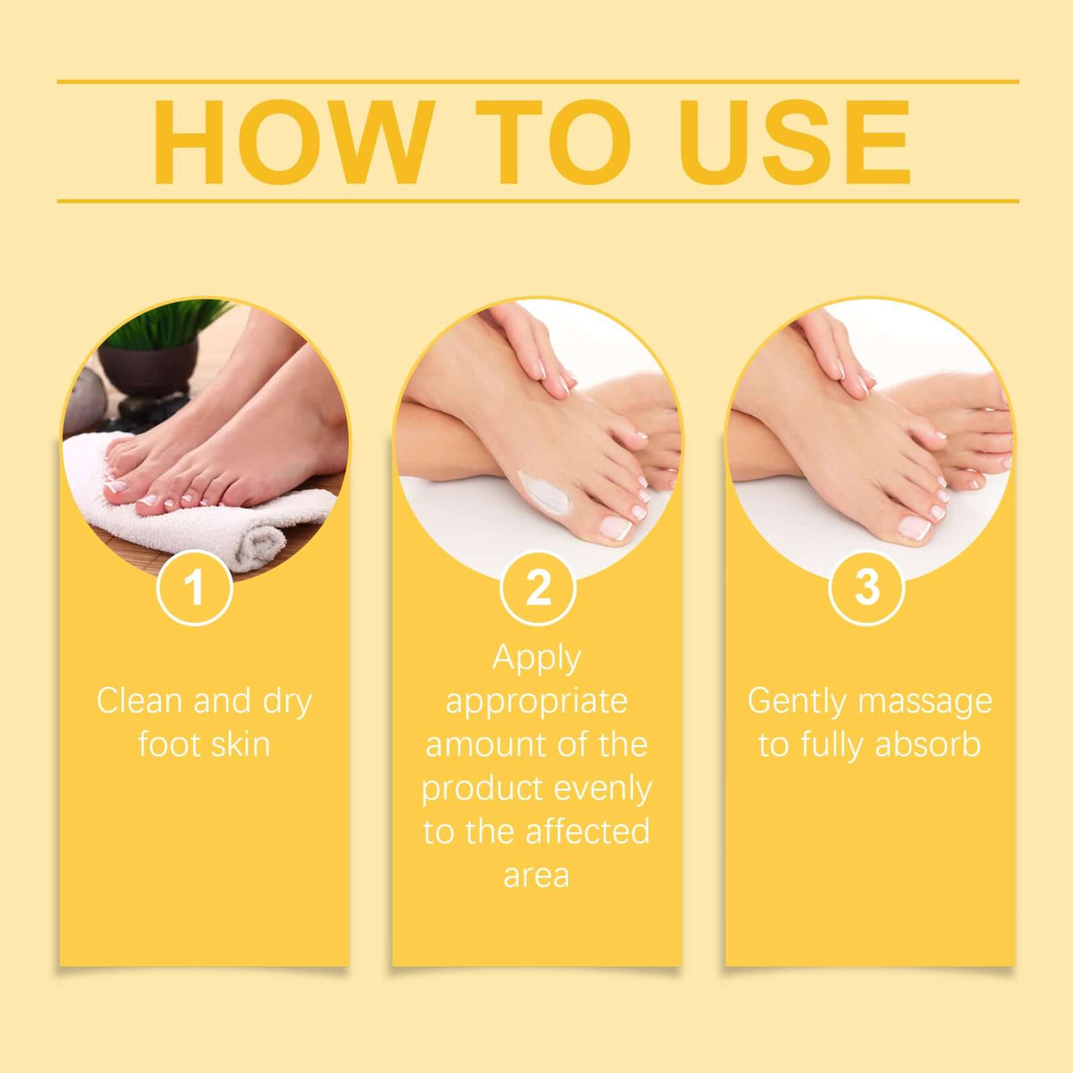 Ingredient benefits shown for XIMONTHS Hallux Care bee venom foot cream.