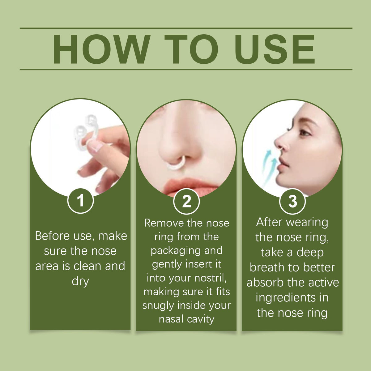 How to use XIMONTHS nasal aroma ring