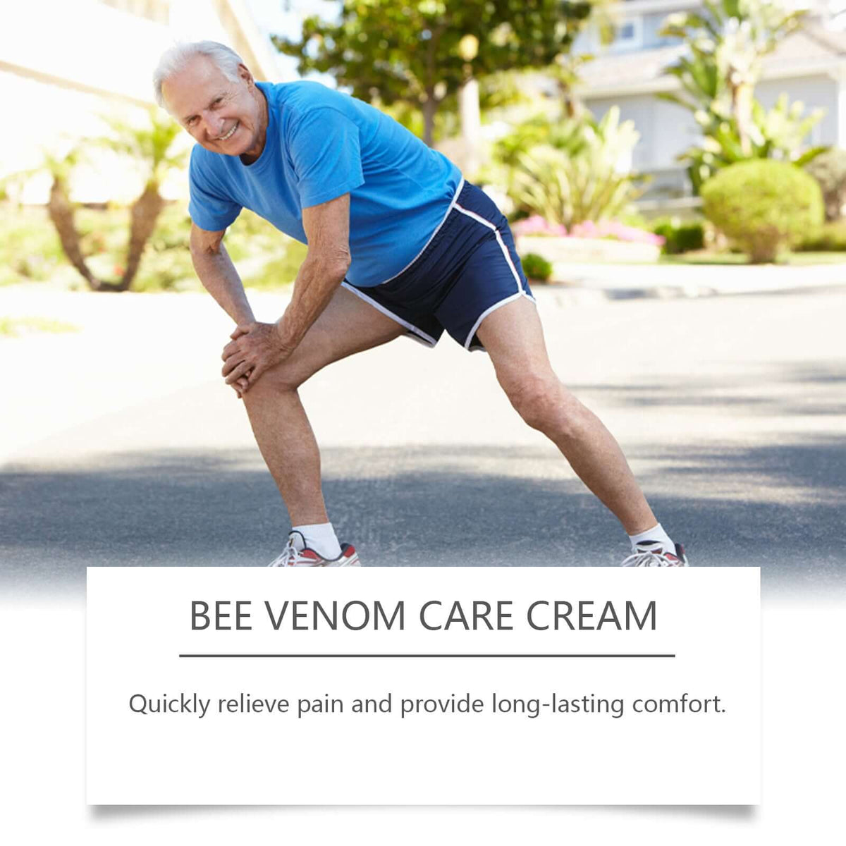 Bee venom treatment cream for joint pain, providing relief and comfort for aching joints.