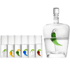Tequila Decanter Set with Pepper Decanter and 6 Jalapeño Shot Glasses Set, Perfect for Holiday Gifts for Tequila Lovers, 25 Ounce Bottle, 3 Ounce Shot Glasses Cinco De Mayo, Reposado Gift (Pepper)