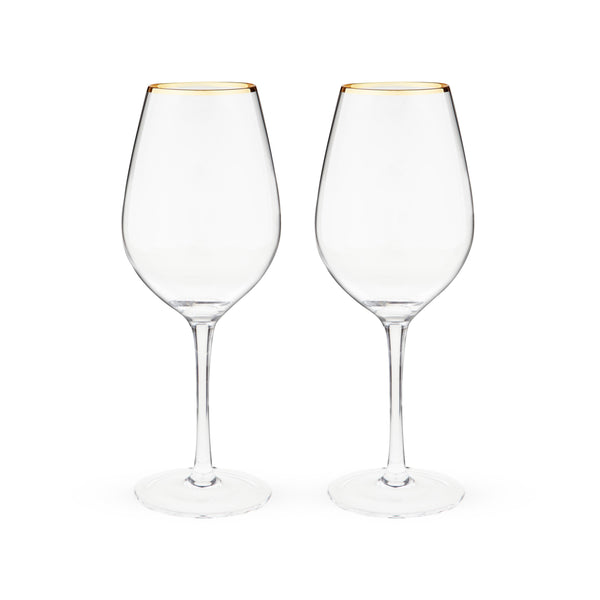 Gilded Stemmed Wine Glasses