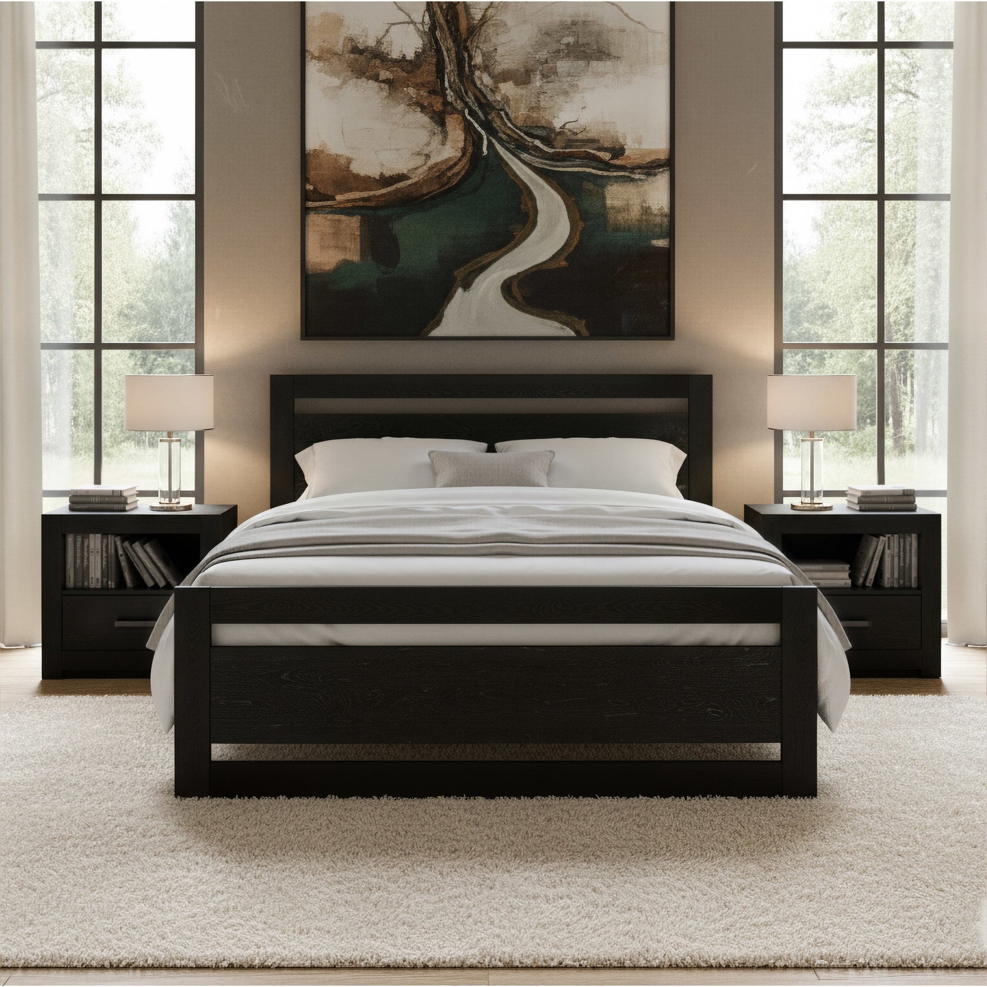 Repos Queen Bed Black