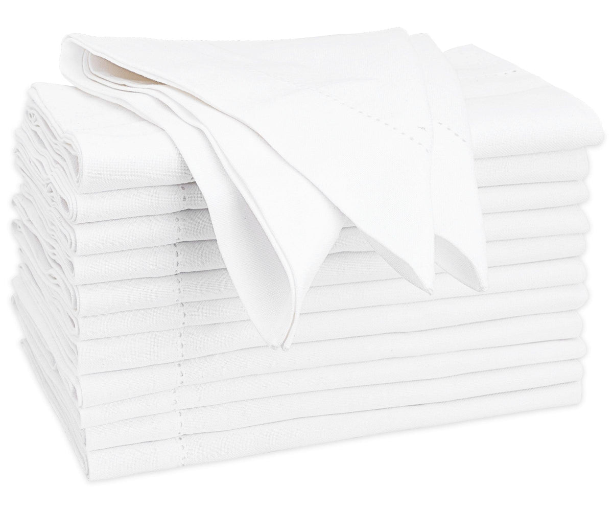 White Fabric Napkins - 22 inch