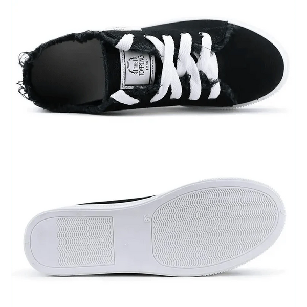 White Canvas Womens Sneakers Casual Fashion Denim Summer Elegant Women Sneakers