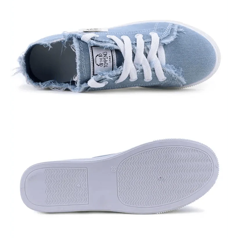White Canvas Womens Sneakers Casual Fashion Denim Summer Elegant Women Sneakers