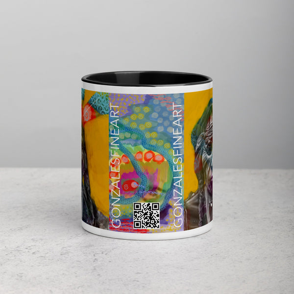 Chief Blue Horse Mug with Color Inside