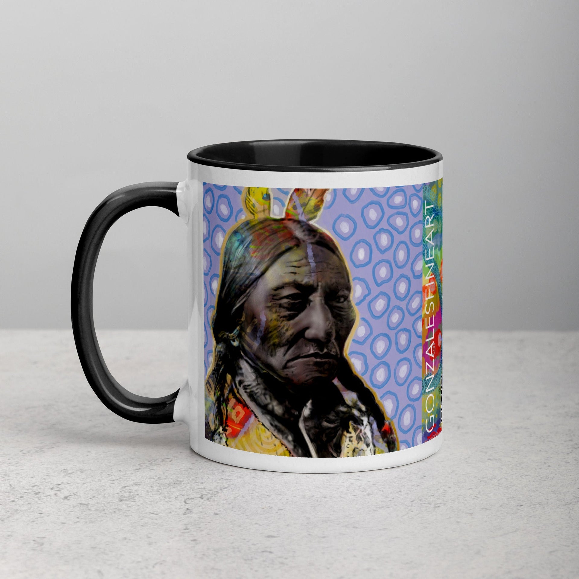 Sitting Bull Mug with Color Inside