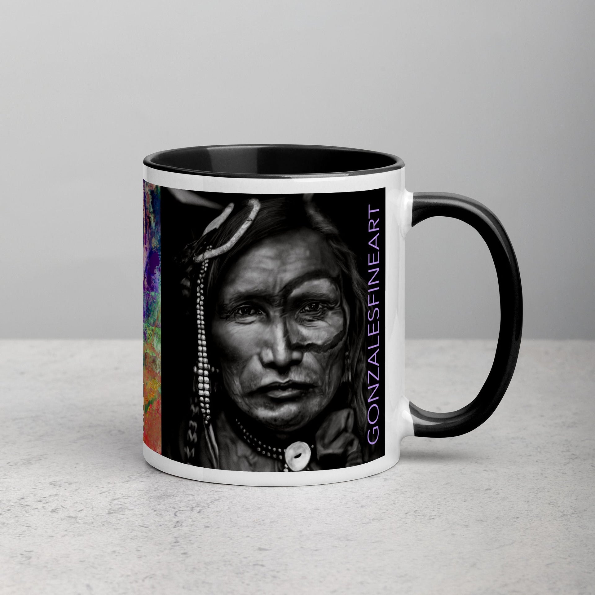 Iron White Man Mug with Color Inside