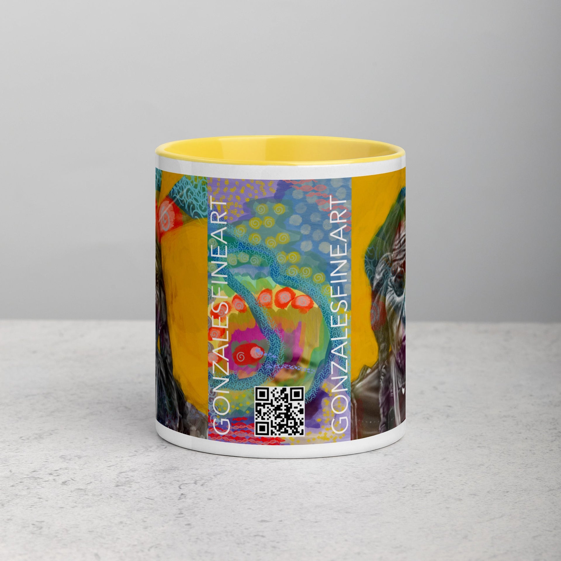 Chief Blue Horse Mug with Color Inside