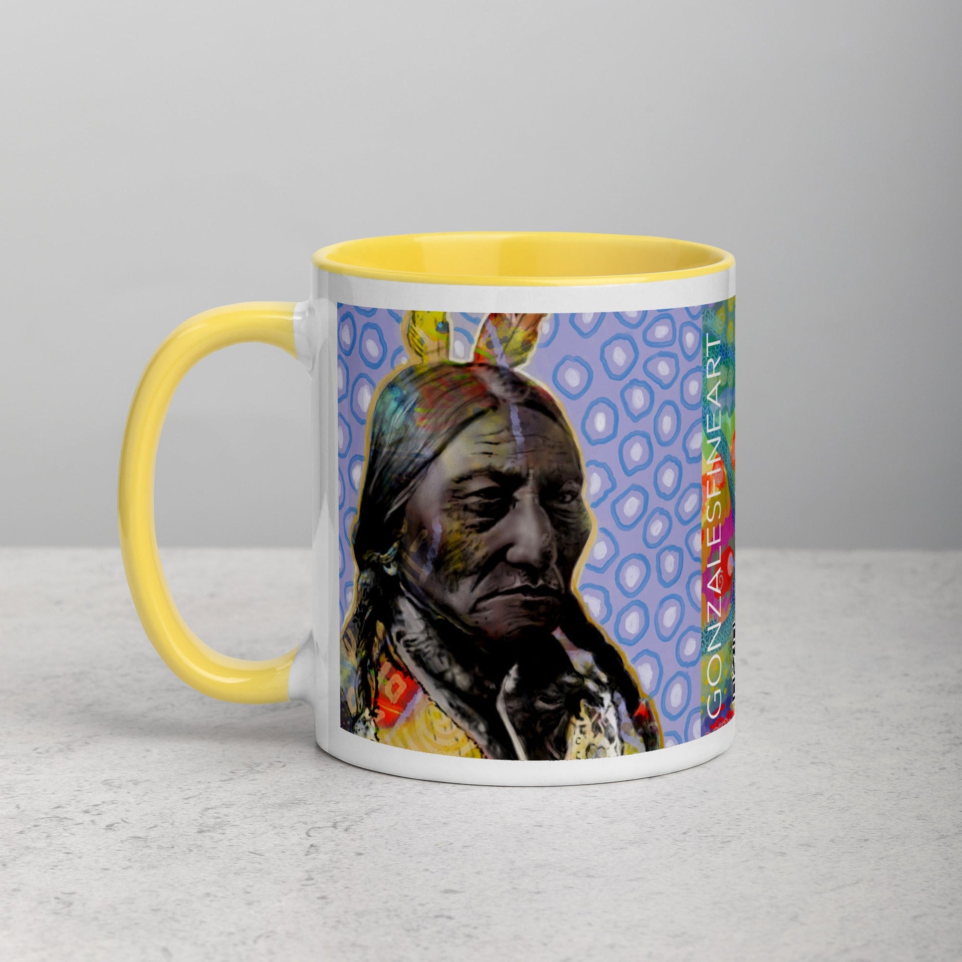 Sitting Bull Mug with Color Inside