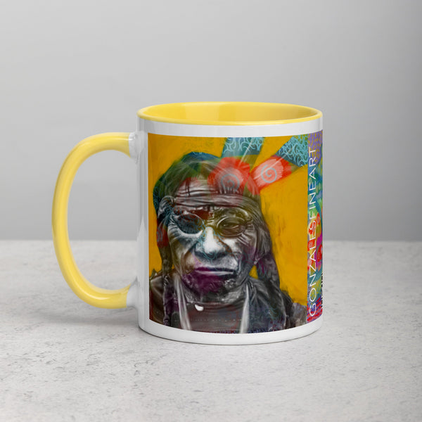Chief Blue Horse Mug with Color Inside