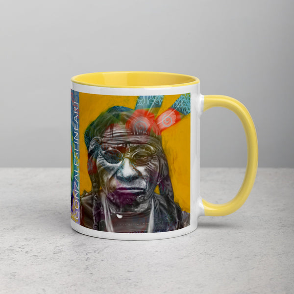 Chief Blue Horse Mug with Color Inside