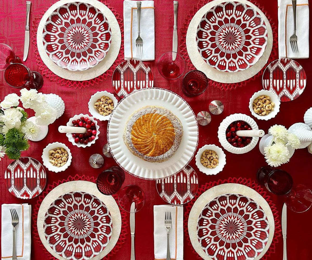Beige Embroidery Napkins - Line Design