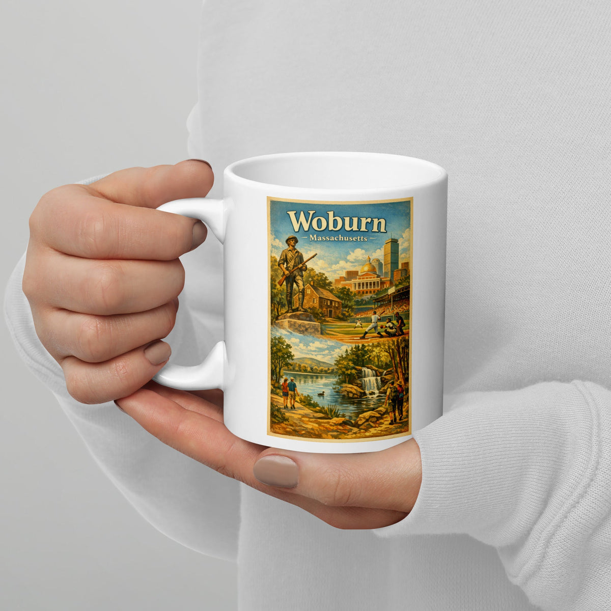 Woburn Massachusetts 11 oz White Glossy Mug