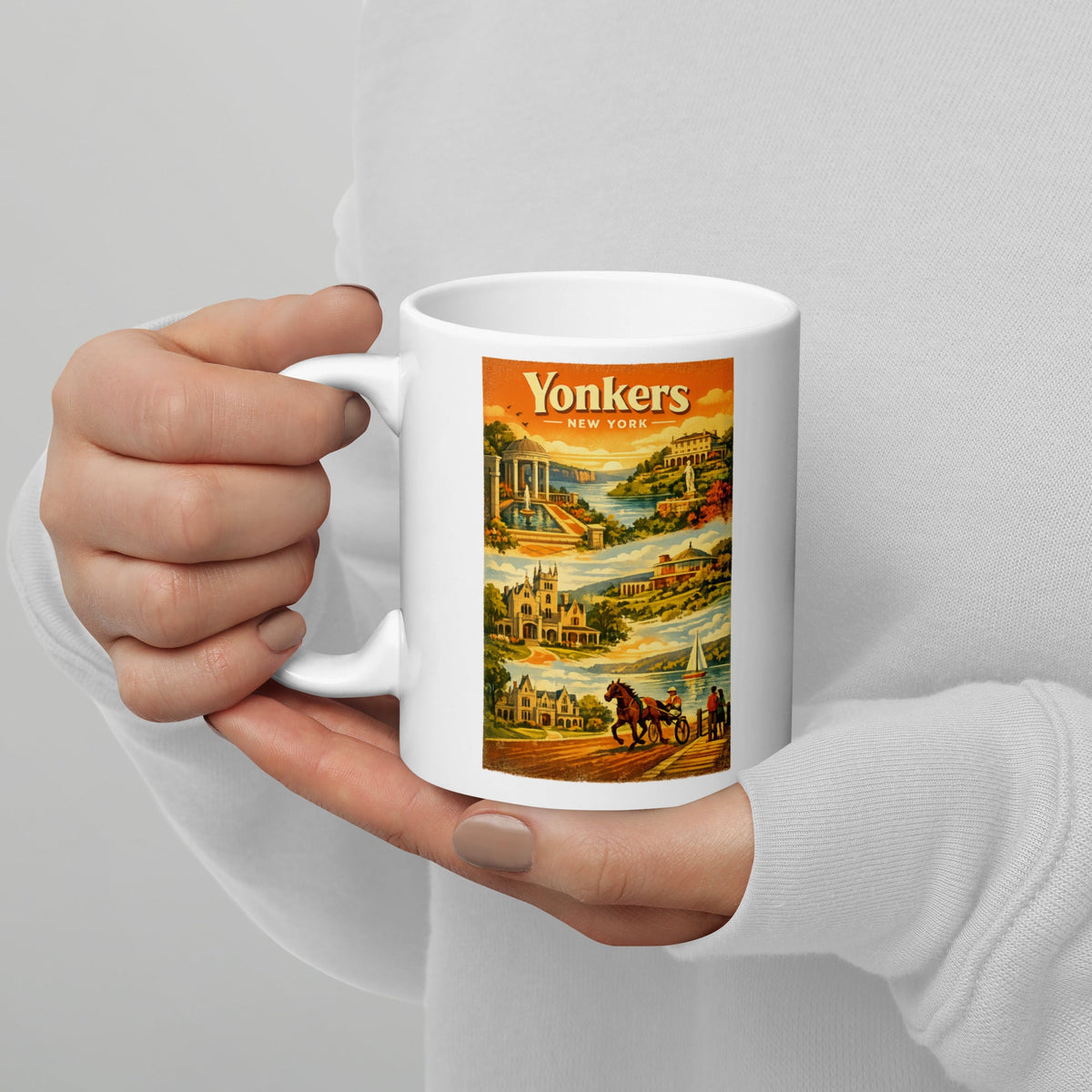 Yonkers New York 11 oz White Glossy Mug
