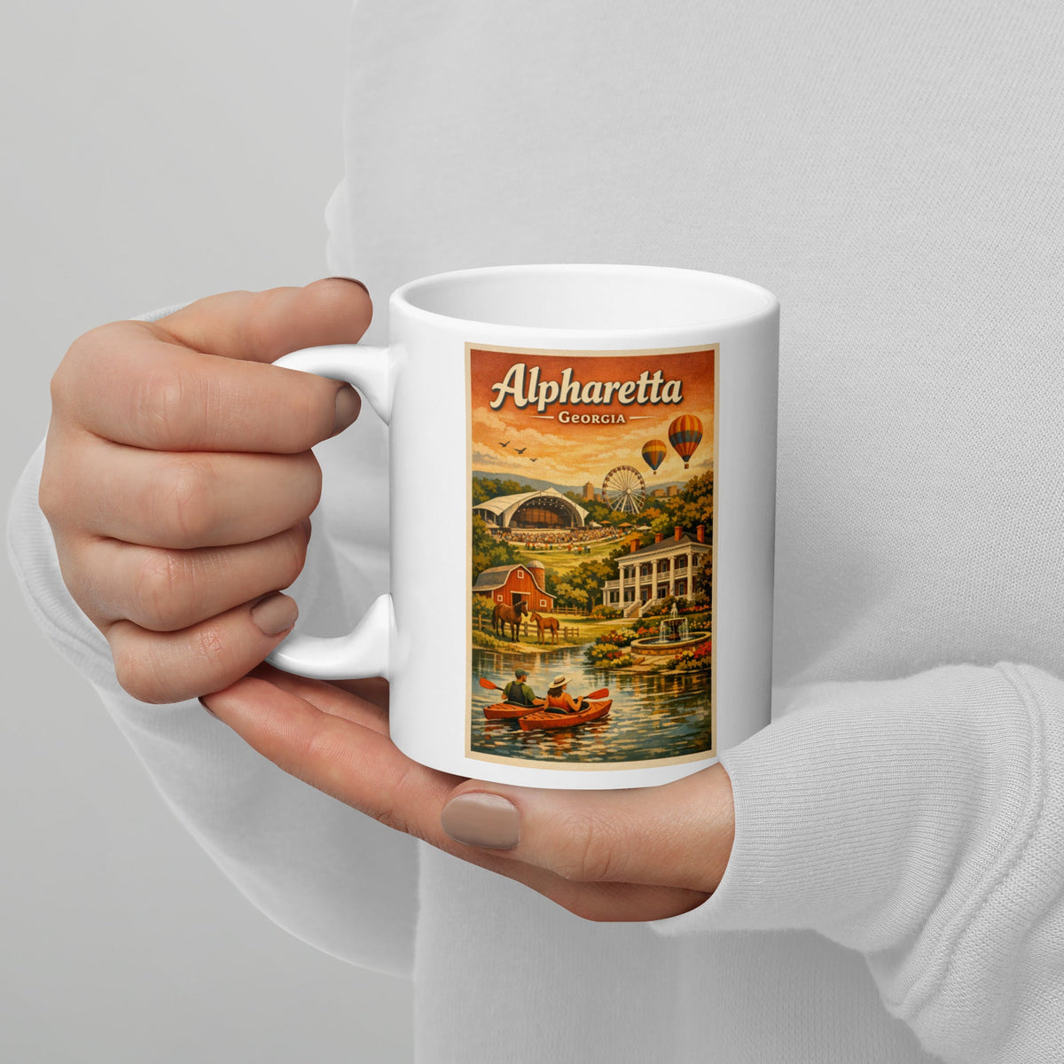 Alpharetta Georgia 11 oz White Glossy Mug