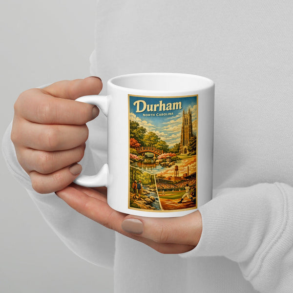 Durham North Carolina 11 oz White Glossy Mug