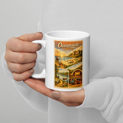 Oceanside New York 11 oz White Glossy Mug