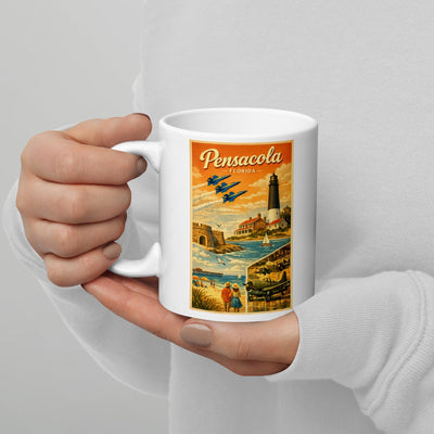 Pensacola Florida 11 oz White Glossy Mug