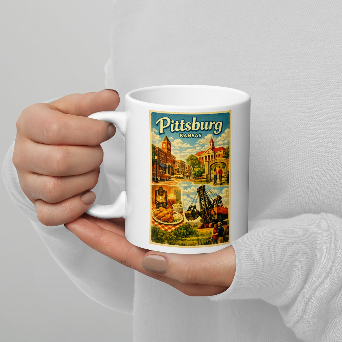 Pittsburg Kansas 11 oz White Glossy Mug