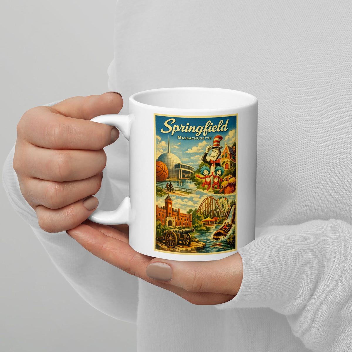 Springfield Massachusetts 11 oz White Glossy Mug