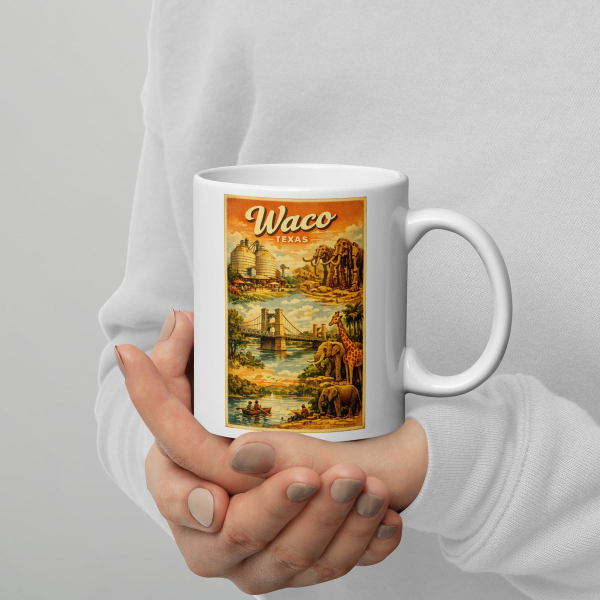 Waco Texas 11 oz White Glossy Mug